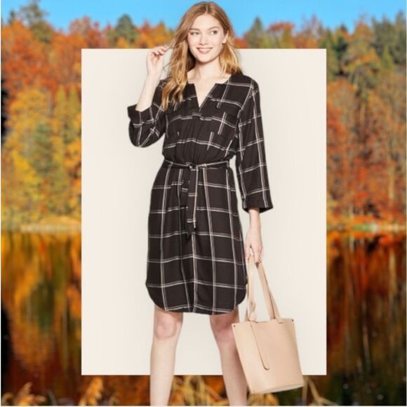 A New Day Black Plaid Dress - Picture 11 of 11
